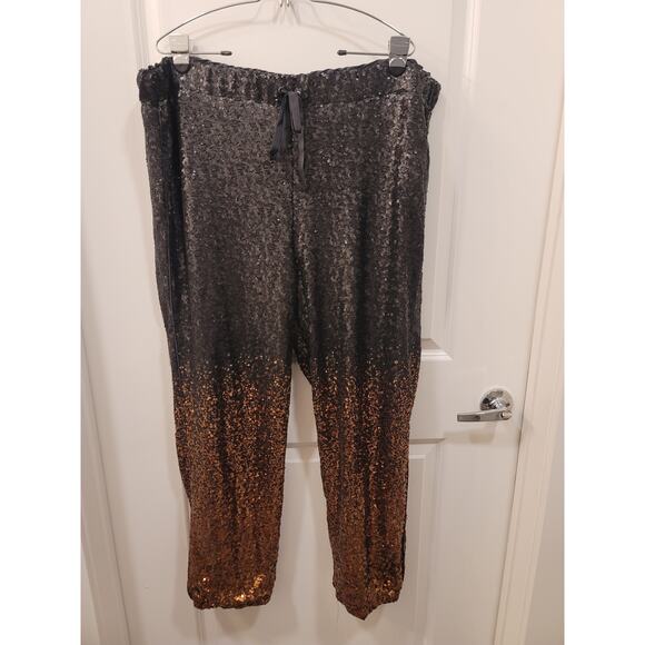 Johnny Was Sequin Gold Jett Jogger Pants - Picture 5 of 7